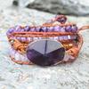 Unique Mixed Natural Stone Charm 5 Strands Bracelets For Women Handmade Woven Wrap Boho Bracelet Leather Bracelet Gift Jewelry