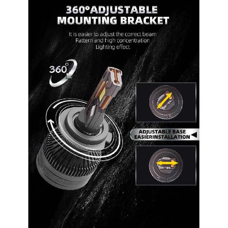 SANVI V3 LED Headlight H4 H7 LED 35000LM 200W Powerful Headlights H1 H11 9005 9006 Hb3 Hb4 9012 Led Bulb Turbo Lamp for Car