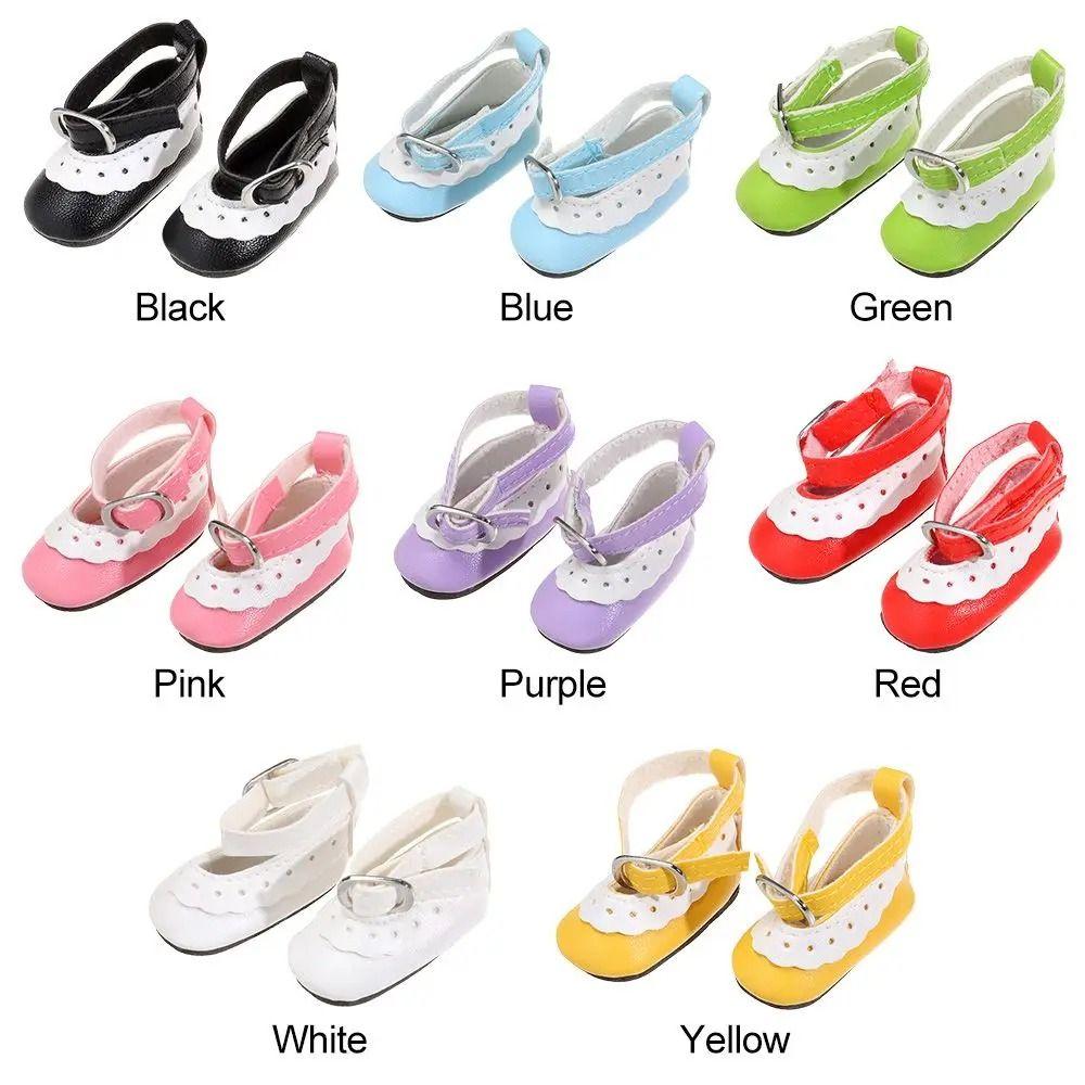 4.5cm Length 4.5cm Length Doll Shoes DIY 1/6 Scale Mini Sneakers Bright Leather Shoes  Girl Gift