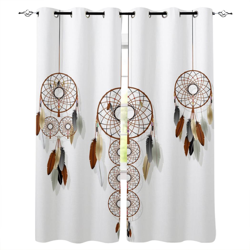 Розовый Ловец снов Домашний декор Занавески для окон Спальня Кухонная занавеска Шторная — фото 12