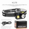 LED Headlight Mini Imitation Camera Smart Sensor Headlamp Rechargeable Head Mounted Torch 7 Lighting Modes Hiking Mining Fishing