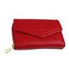Women Wallet PU Leather Portable Fashionable Exquisite Elegant Card Holder Zipper Coin Purse Red