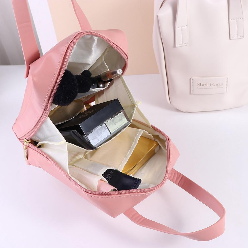 Zipper Makeup Pouch Bag Letter Travel Wash Bag Portable PU Leather Cosmetic Bag  Shopping