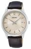 Analog Quartz Watch with Leather Strap Men's SUR421P1, Silver, Strap.