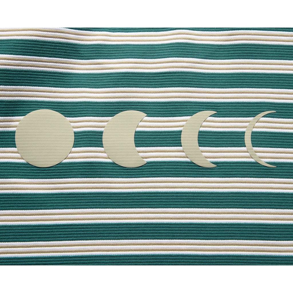 Li Ning Striped Round Neck Breathable Versatile Short Sleeve T-Shirt Unisex T-Shirts Standard-White Ink-Green Fleece-Brown AHSV441-1