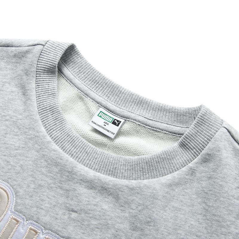 Puma Letter Logo Embroidered Running Sports Fitness Casual American Hoodie Women Hoodies Gray 626169-04