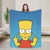 Simpsonsed Cartoon  Blanket Velvet Autumn/Winter   Multifunction Warm Throw Blanket For Bed Couch Bedding Throws
