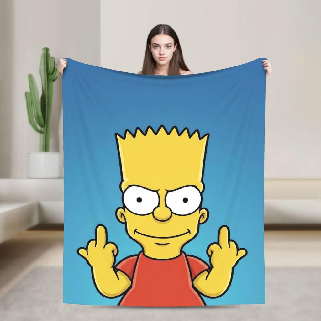 Simpsonsed Cartoon Blanket Velvet Autumn/Winter Multifunction Warm Throw Blanket For Bed Couch Bedding Throws
