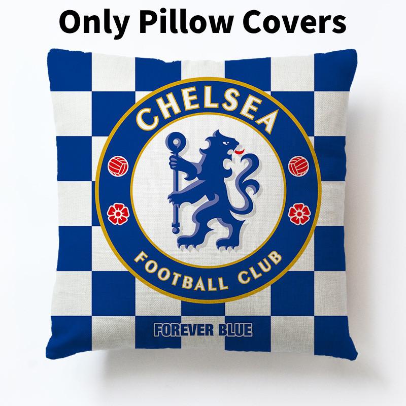 Football Cup Flag Club Linen Cushion Cover For Living Room Sofa Decor