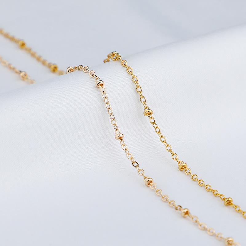 Color-Preserving 14K Gold-Filled Clip-On Chain Extension Necklace/Bracelet DIY Tassel.