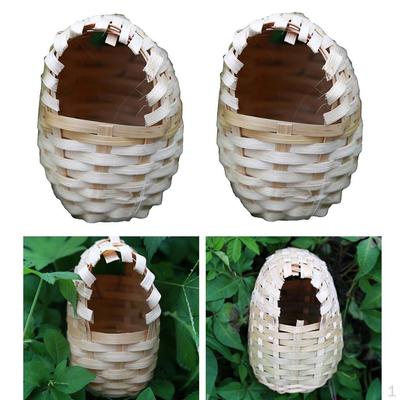 2 Pcs Birdhouse Handmade Outdoor Garden Cage