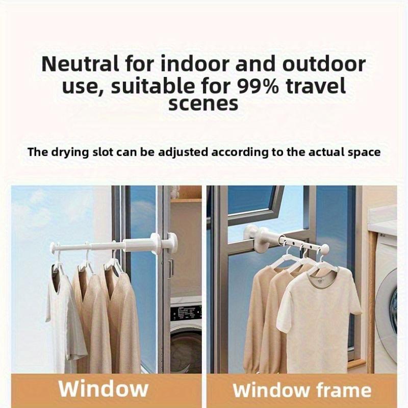 1pc Travel Telescopic Clothes Rack Portable Travel and Business Travel Hotel Indoor Folding Clothes Rack No Punching Drying Artifact