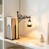 5 Stil Bücherregal Lampe Vintage Bibliotheks Laterne Hängende LED mit Buchstütze Basis Warmes Licht für Leseecke Arbeitszimmer Heimdekoration