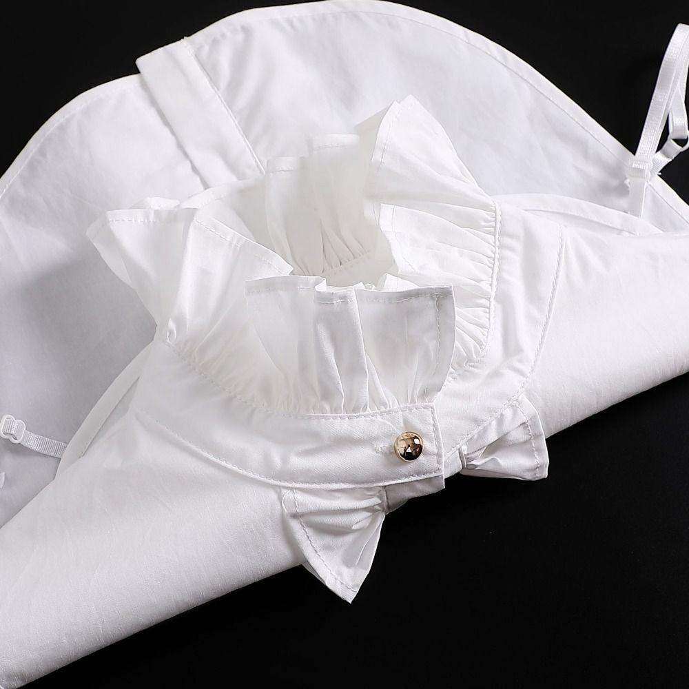 Ruffle Detachable Fake Collar White False Blouse Collar Simple Adjustable Neckline Female