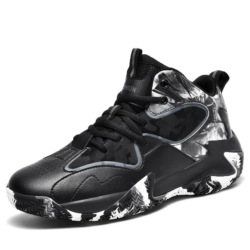 Mens Non-slip Basketball Shoes Outdoor Breathable Comfortable Sports Shoes Young Boy Training Athletic Basketball Sneakers