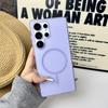 Translucent Matte PC Case For Samsung S25 Ultra S26 Plus S24 S23 Ultra Magnetic For Magsafe Wireless Charging Shockproof Cover