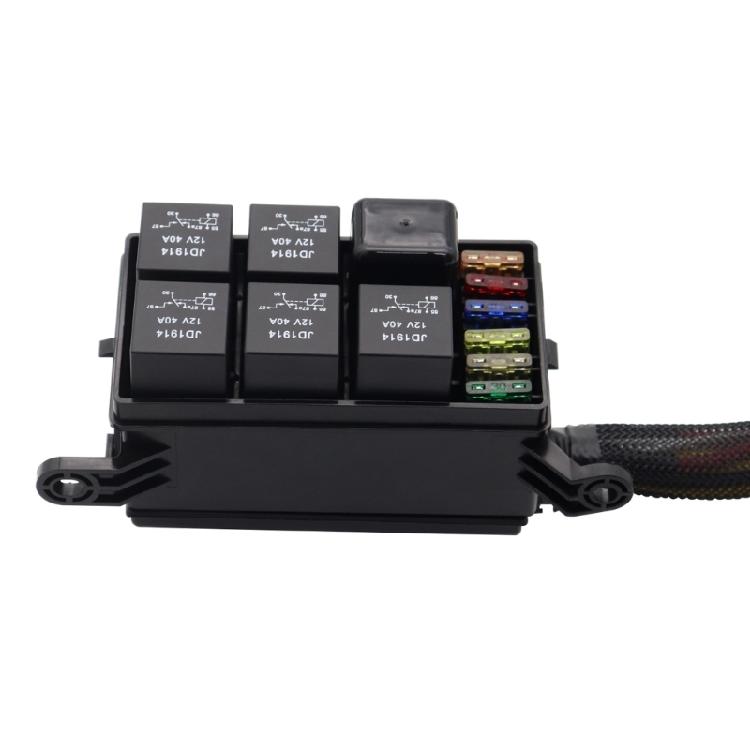 12V Auto 6 Way Fuses Relays Box Block With Relays and Harness for Car Marine