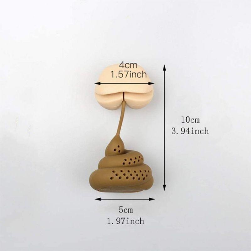 

1pc Poop Shape Tea Infuser Funny Novelty Tea Strainer Lazy Tea Filter for Loose Leaf Tea Teapot Accessories