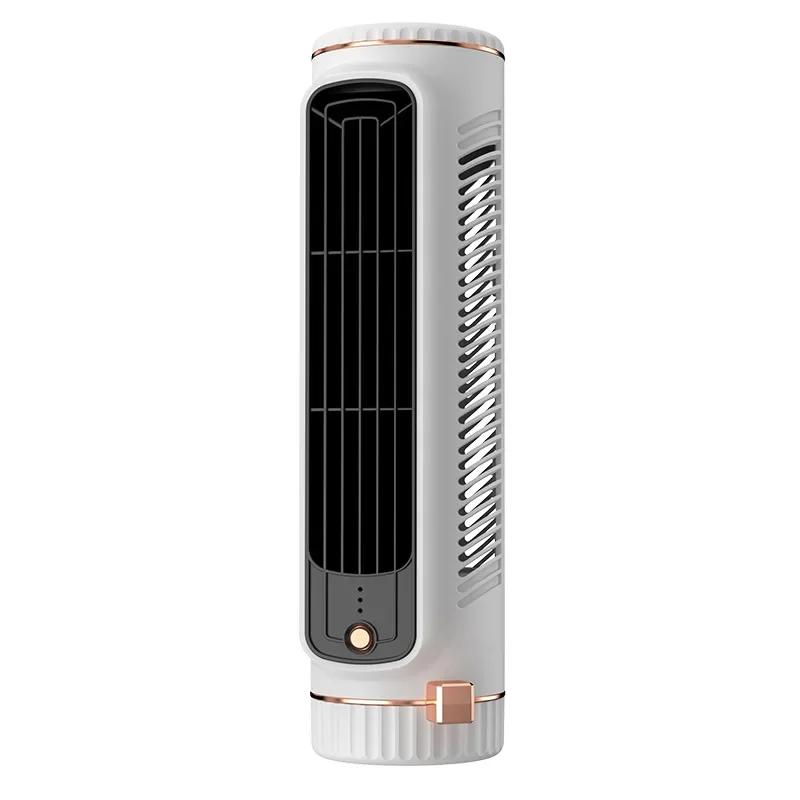 Blattloser Lüfter, Mini-Desktop-Klimaanlage mit schüttelndem Kopf, Wasserkühlungslüfter, Typ-C, 1200 mAh, aufladbare Klimaanlage