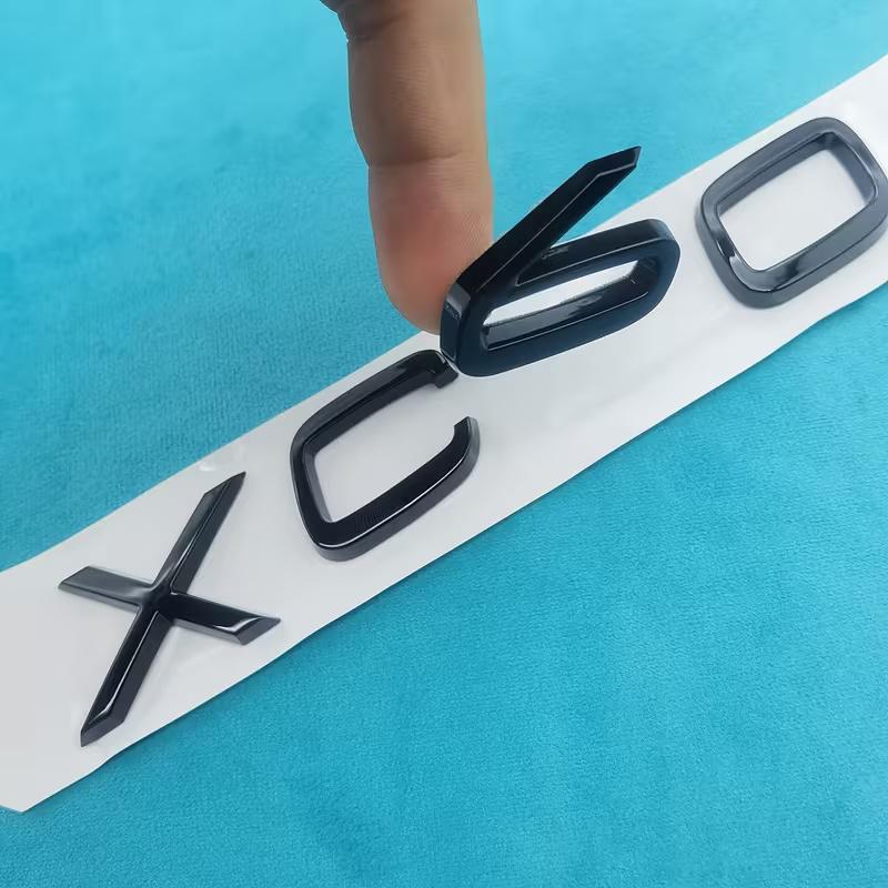 3D Chrom ABS XC40/XC60/XC90 Schriftzug Badges, Geeignet für XC40 XC60 XC90 Kofferraum Logo Aufkleber Autozubehör