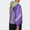 Adidas Colorblock Logo Stripe Sports Casual Hooded Jacket Women Outerwear Purple H48581