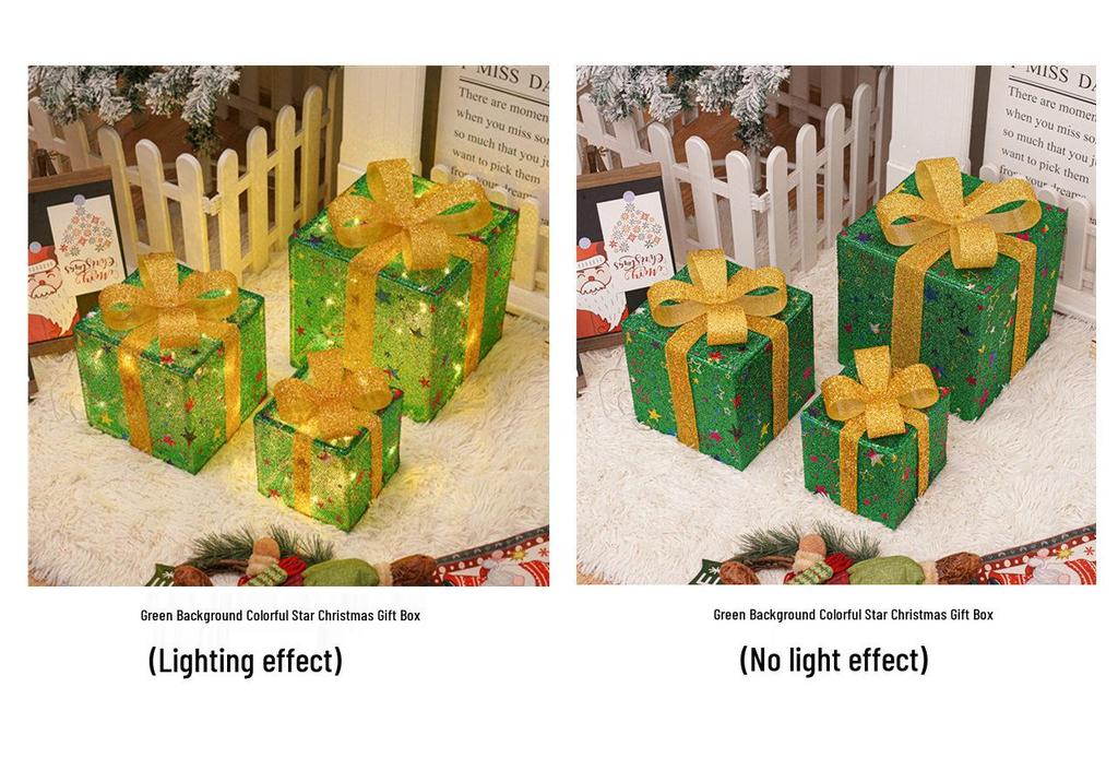 Christmas LED String Lights Gift Set: 3-Piece Decoration for Festive Party Atmosphere