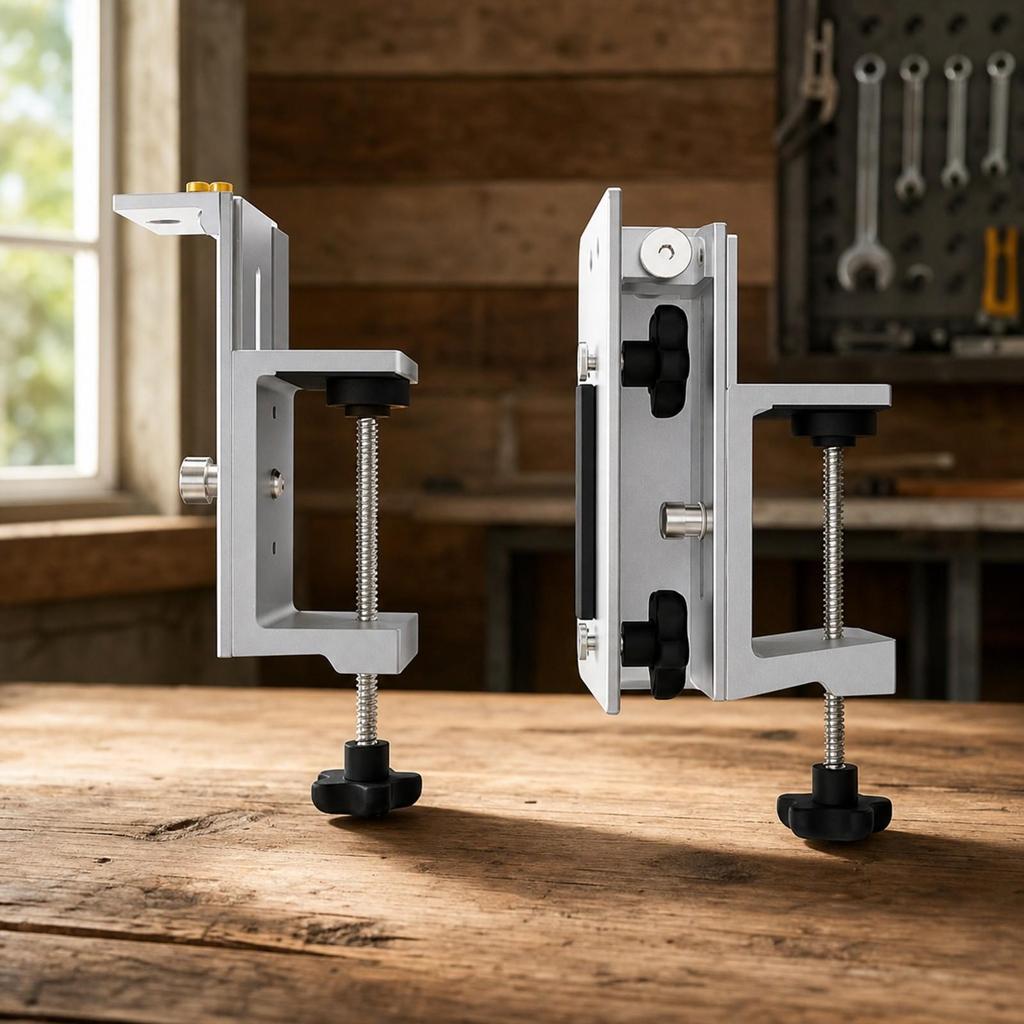 Rail-Mounted Clamp with Non-slipSlip Pads Safe Rail for Carpenters