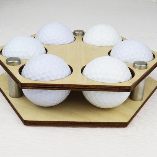 Honeycomb Golf Ball Display Holder Wall Mount Wooden Hexagonal Golf Ball Show Collector