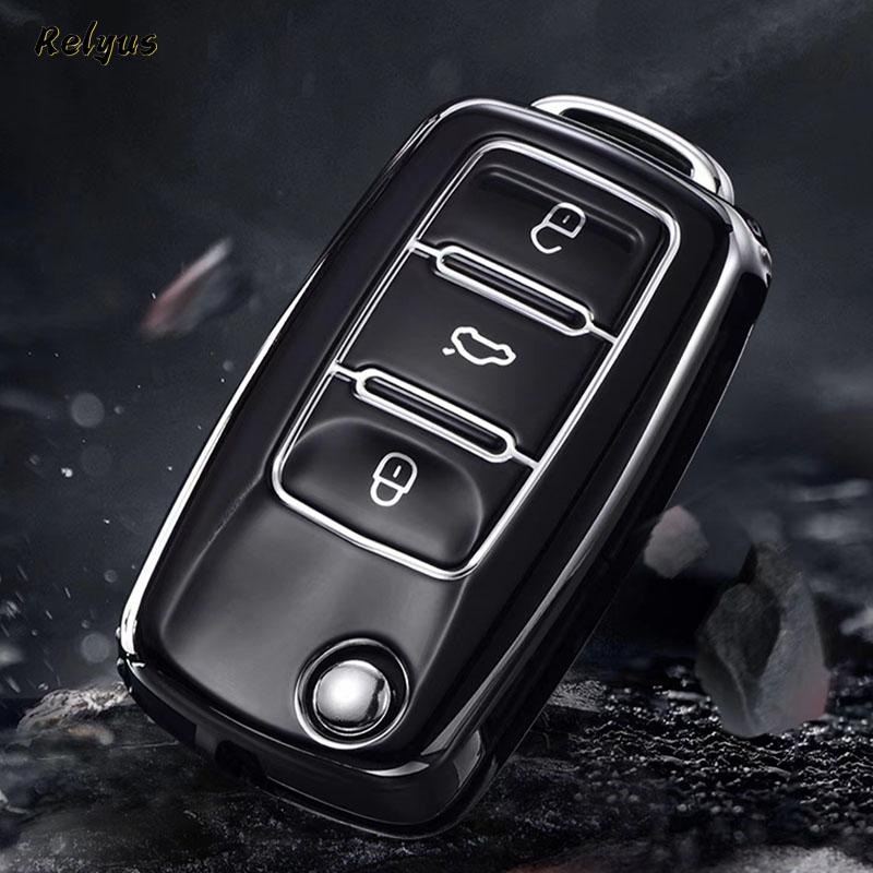 Tpu Car Key Case Cover For Vw Volkswagen Polo Tiguan Passat Golf Jetta Lavida Caddy Skoda Kodiaq Octavia Seat Leon Altea