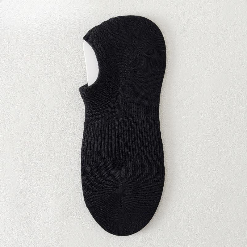 

Cotton Socks - Summer Lightweight Short Socks Made of Pure Cotton, Sweat-absorbent, Odor-resistant, Do Not Come Off, Invisible Socks 1 pair чёрный
