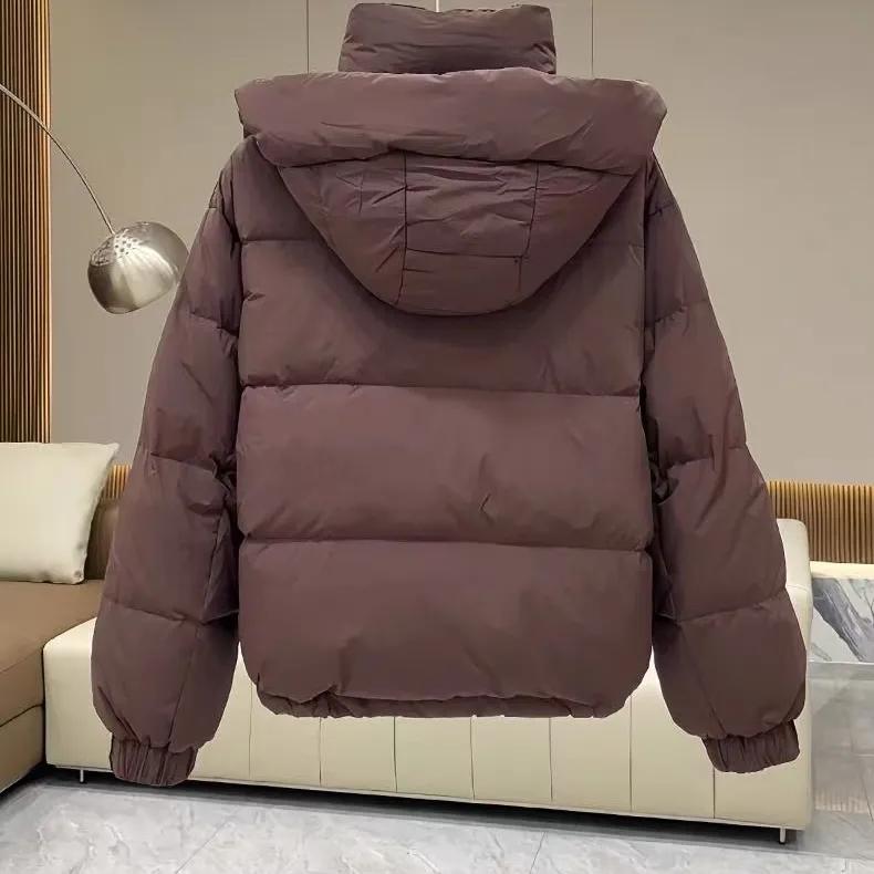 Damen Herbst Winter Verdicken Warme Kapuzenjacke Damen Design Kurze Parkas