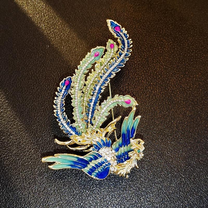 Enamel Phoenix Elegant Women's Accessory Brooch