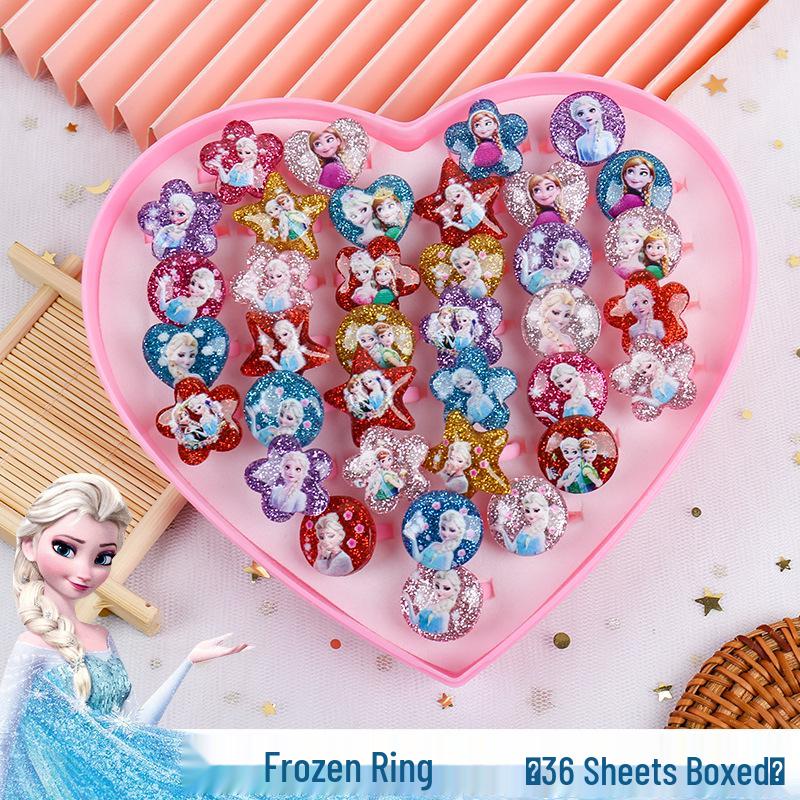 

Princess Elsa Frozen Gem Ring for Girls - Cute Diamond Play Accessory