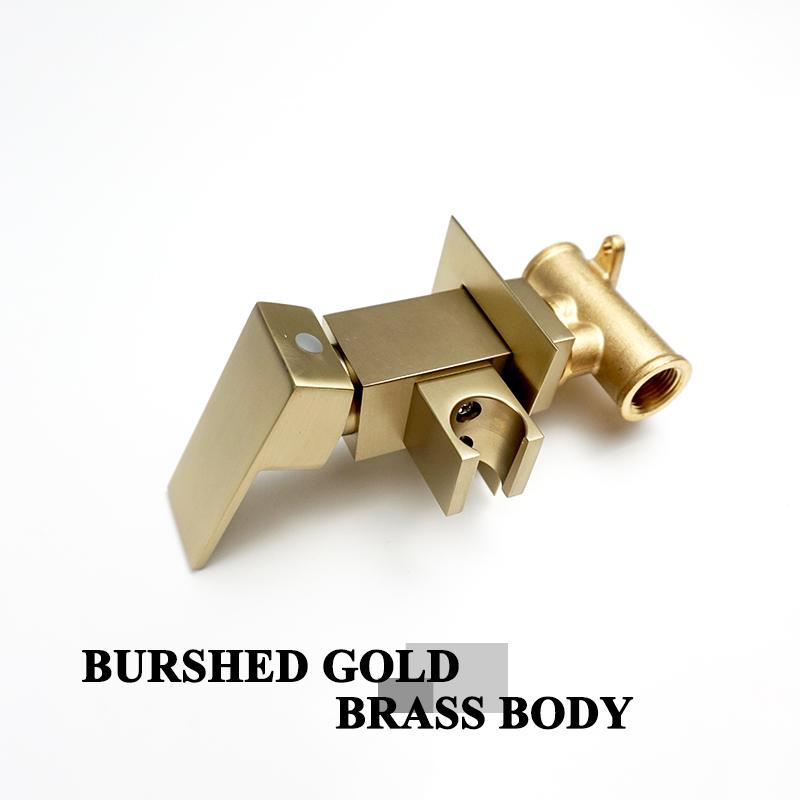 

Черный золотой смеситель для горячей и холодной воды, биде, ручной душ для туалета Shattaf, портативный распылитель для туалета с краном