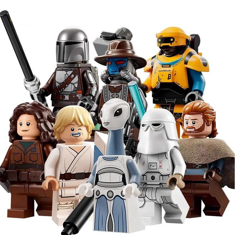 Star Wars Movie Building Block Figures Skywalker Battle Assembly Toys KM66037-66044 8-Pack Set