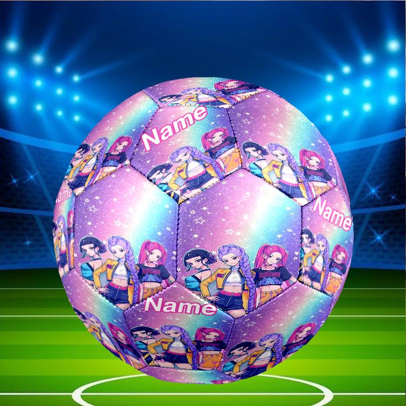 Custom Name Personalized KPop Hunters-A Print Size 5 Soccer Ball Training & Match Football, for Team, Kicking, Gift for Football Enthusiasts