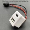 Dual Port USB C Charging Power Socket Double Layer Female Base Fast Charging with USB Reading Lamp for Travel Use