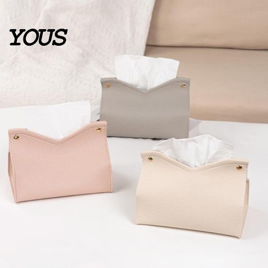 Stylish Leather Tissue Box Box, Easy Open Waterproof PVC Design, Simple Long-lasting Container Style Durable Anti-Crack Dispenser for Home