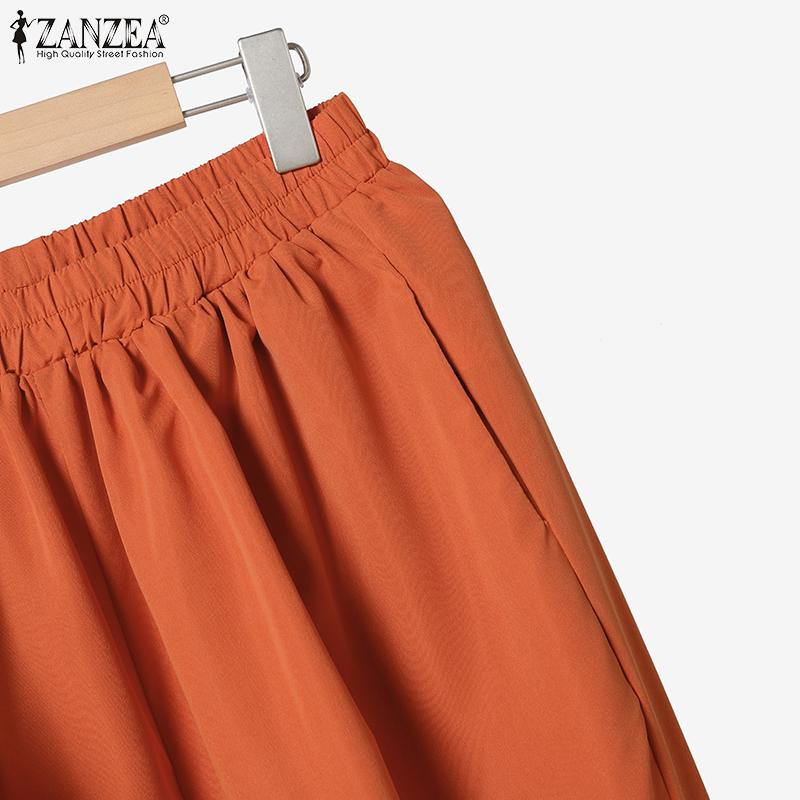 ZANZEA Women 3/4 Sleeve Blouse and Harem Pants Casual Two Piece Suit Sets