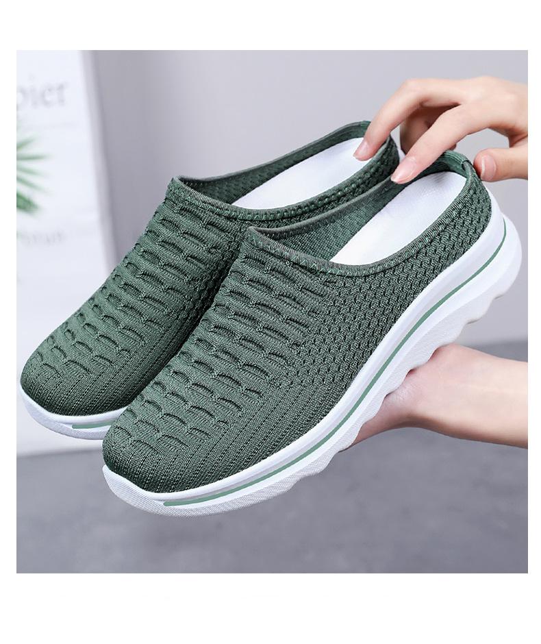 Summer Women Flat Slippers Half Slippers Mules Designer Comfortable Woman Shoes Fashion Ladies Hollow Out Outdoor Sandals