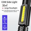 Strong Light Flashlight Rechargeable Mini Portable Tail Strong Magnetic Outdoor Portable LED Work Light Auto Repair Maintenance Light