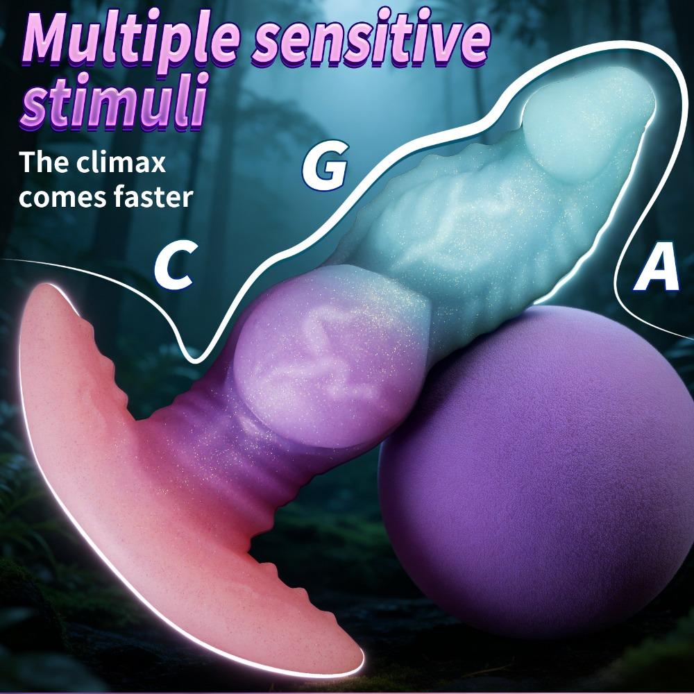 Unique Shape Anal Dilator Flexible Silicone Anal Trainer For Male Female