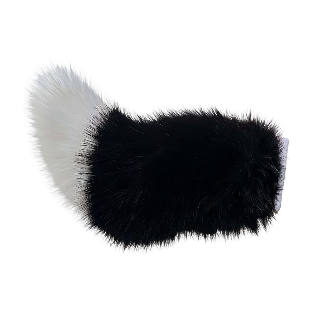 Plush Faux Fur Animal Tail Clip On Costume Accessory Soft Fluffy Tail for Cosplay Party Events Dress Up