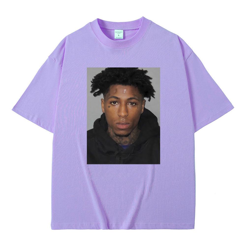 Rapper Youngboy Never Broke Again Mugshot T Shirt Men Women Hip Hop Vintage T-shirt Men's Pure Cotton Tees Male Oversized Tshirt