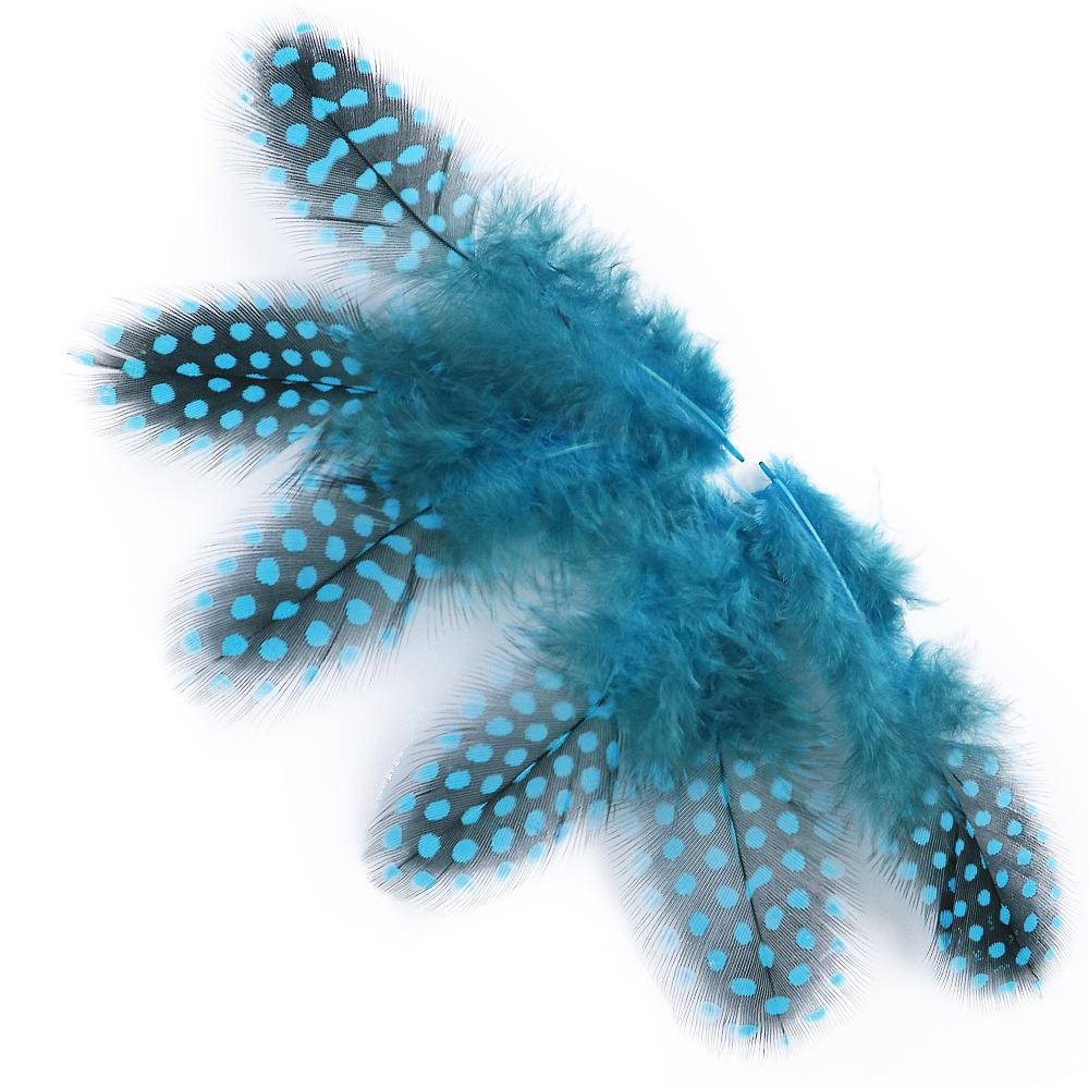 100PCS Natural Guinea Fowl Pheasant Feathers Natural Feathers Spotted 5-8cm Feathers for Crafts Dream Catcher Plume Decoration