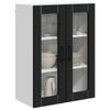 Wall Mounted Glass Cabinet LUCCA Black 60 x 31 x 80 cm Particleboard
