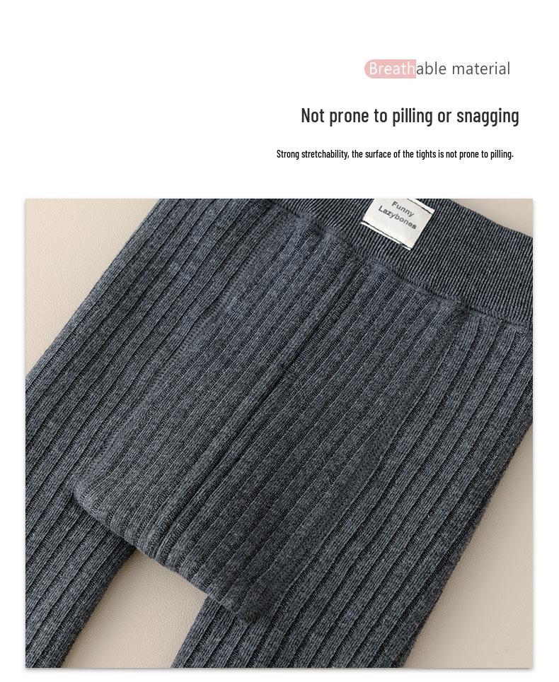 Children's Winter Velvet Base Layer Pants - Thick, Warm Cotton Wool One-Piece for Boys and Girls