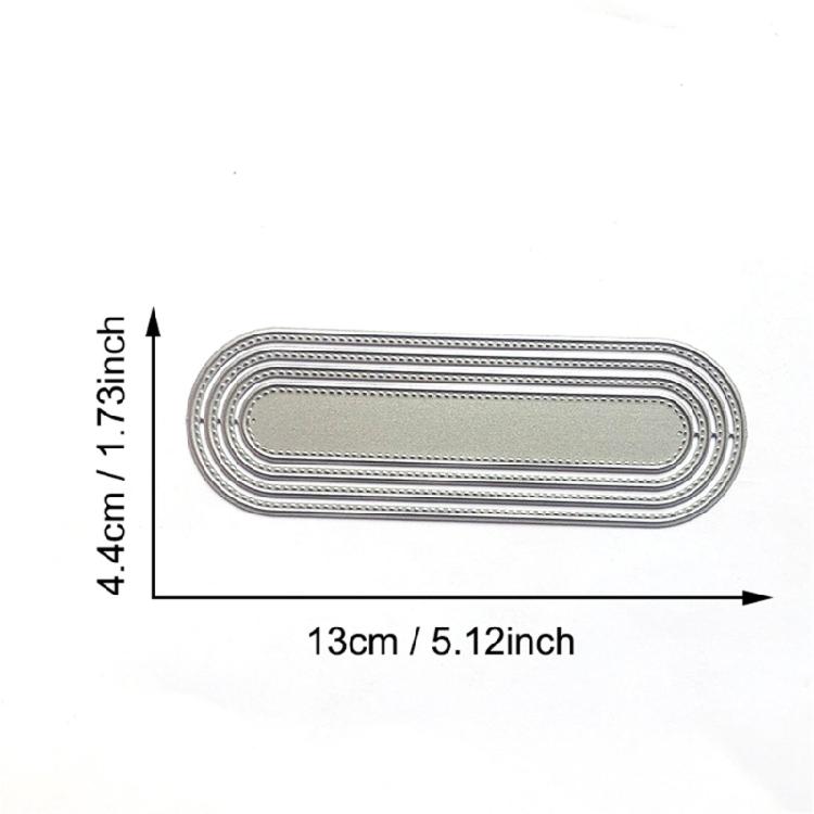 Metal Die Cuts Oval Label Embossing Stencils for DIY Scrapbooking Album Card