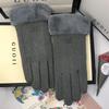 Women's Autumn Winter Touchscreen Suede Gloves, Velvet-Lined and Thickened for Warmth, Perfect for Cycling