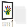 Familien-Handabdruck HolzFoto Rahmen Kit Handgemachtes Andenken Klar Baby DIY Fußabdruck Handabdruck Fußabdruck Souvenir für Familie Baby Haustier